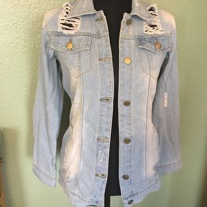 Distressed Jean jacket